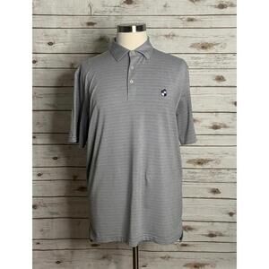 Bella Haven Country Club Peter Millar striped short sleeve polo shirt Size Large